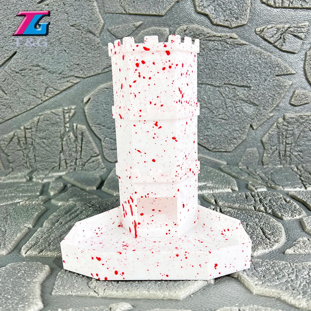 Bricks Castle Dice Tower Dice Rolling Tray Tower - Perfect for D&D Game RPG and Tabletop Gaming Best Gift