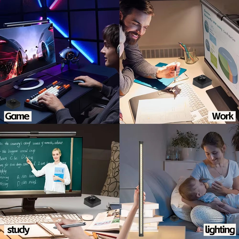 RGB LED Monitor Light Bar - Versatile Dimming Atmosphere Lamp for Work, Study, and Gaming - 44cm