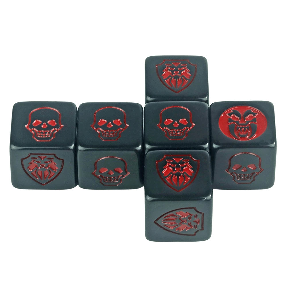 Vibrant 6-Piece D6 Dice Set for Tabletop Games - Colorful Transparent & Opaque Finishes! - نرد 6 قطع 