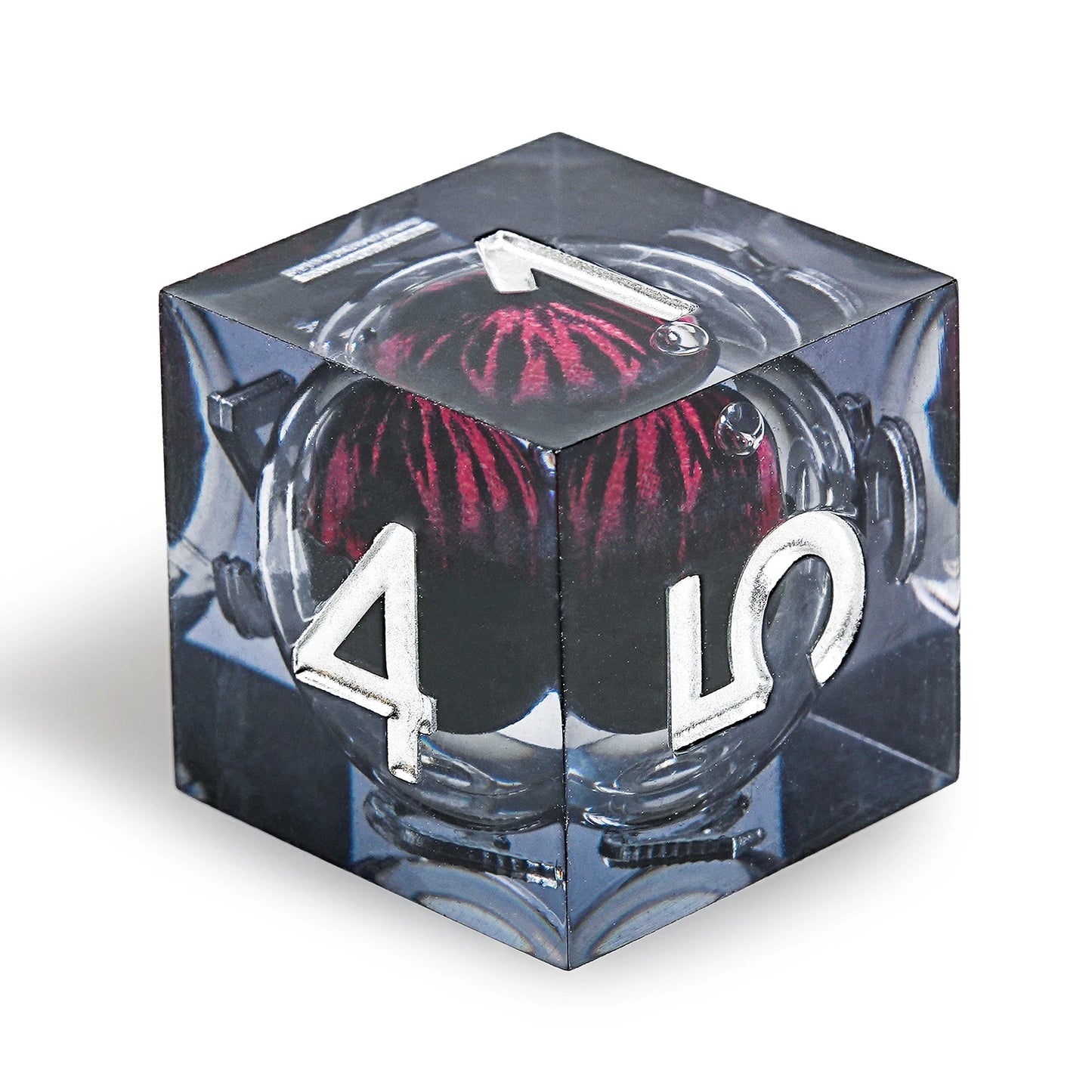 1-7Pcs Dargon Eye DND Dice Set Cat Eye Liquid Core Milk Cat Sharp Edge Handmade Polyhedral Resin Dice for Multi-Sided RPG D6~D20