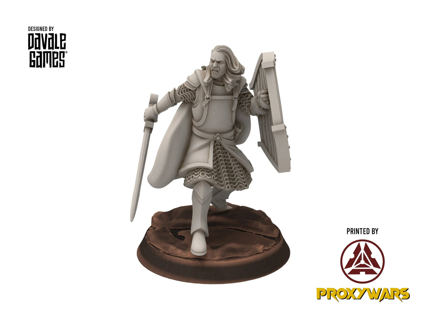 Gandor: Old Captain Hight Human Miniature for Wargames & D&D - Davale Miniatures - مجسم صغير لألعاب الطاولة