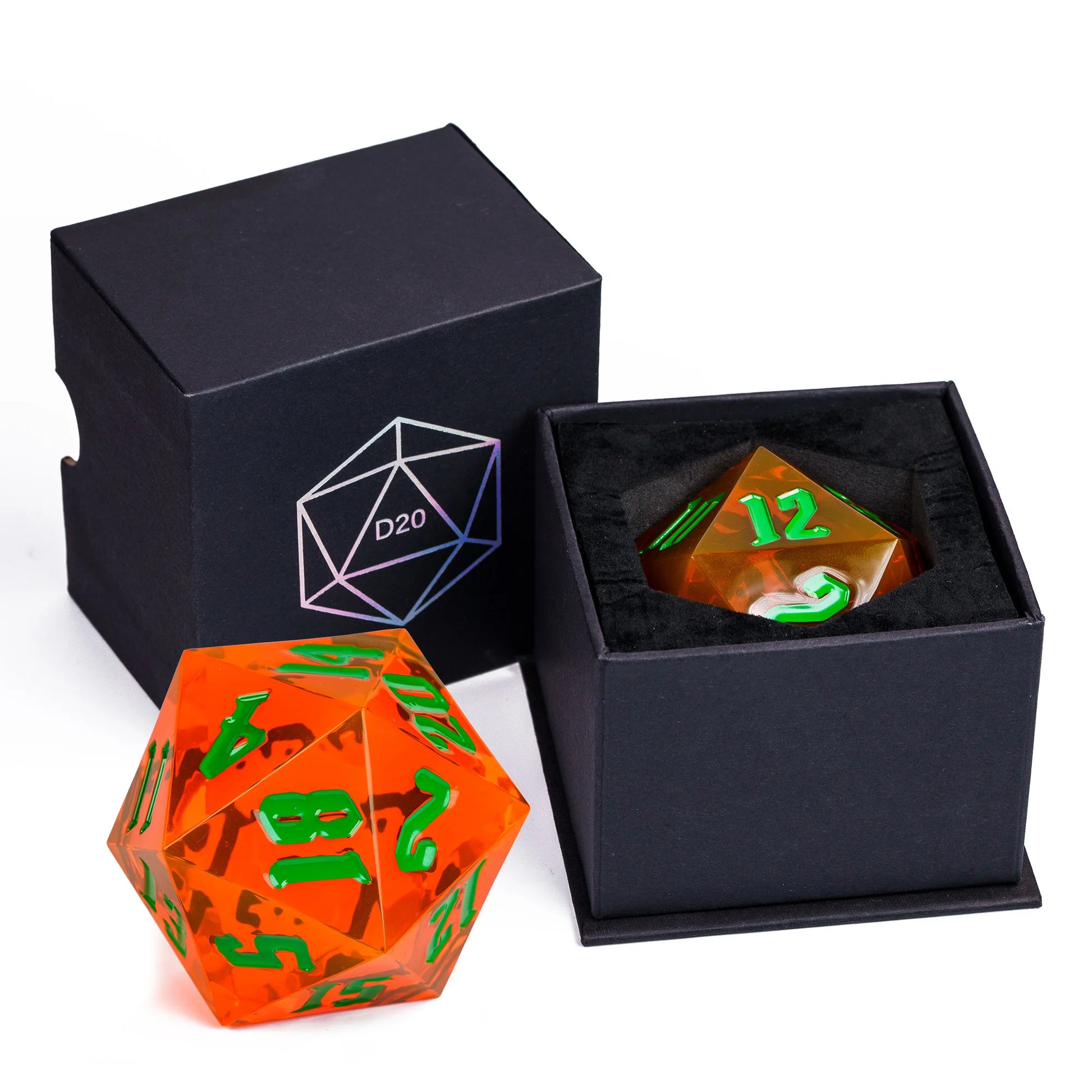 Poludie 1Pc Crystal 55Mm D20 Dice 20 Sides Large Size Polyhedral Dice for Role-Play Game D&D Bar Pub Party RPG Board Games
