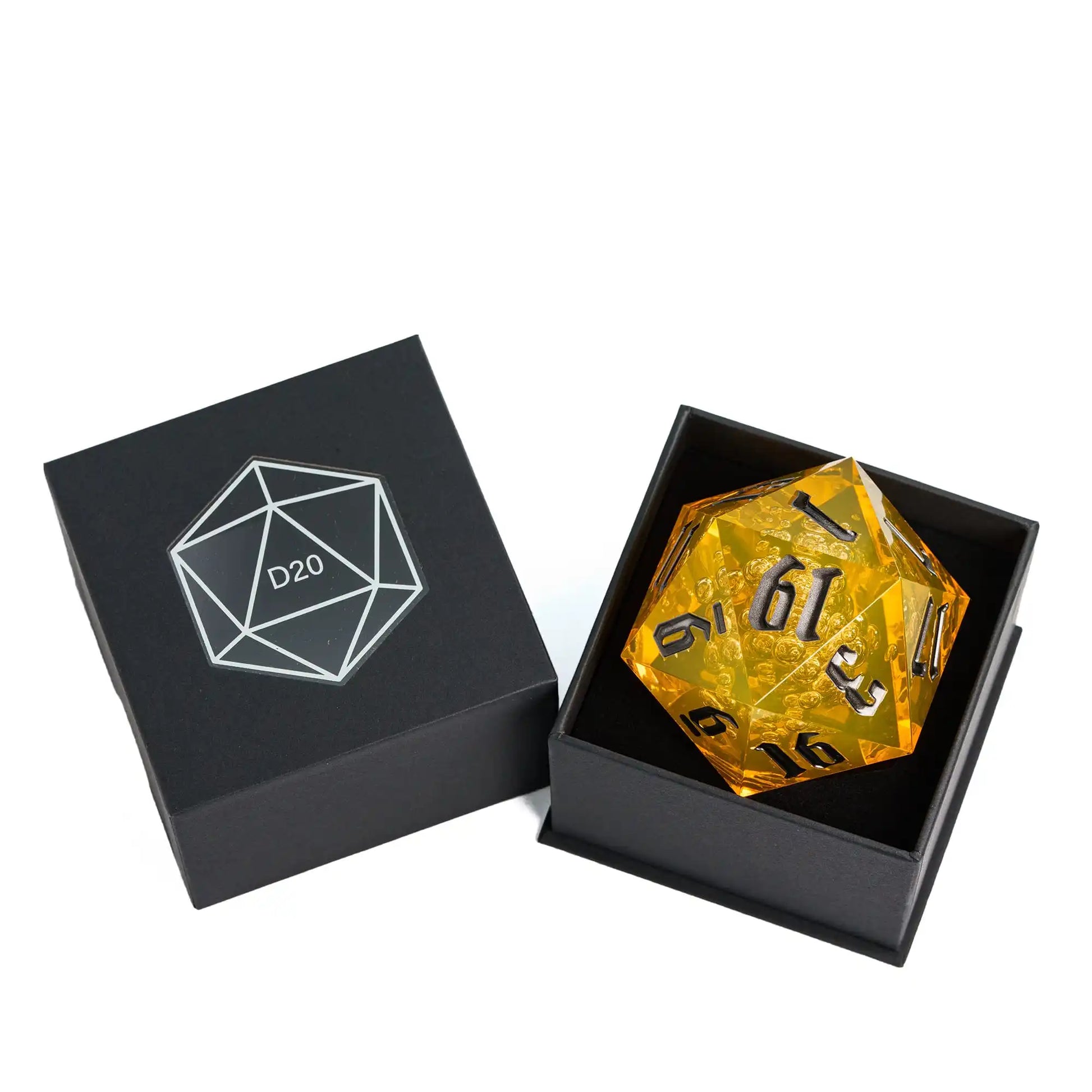 Poludie 1Pc Crystal 55Mm D20 Dice 20 Sides Large Size Polyhedral Dice for Role-Play Game D&D Bar Pub Party RPG Board Games