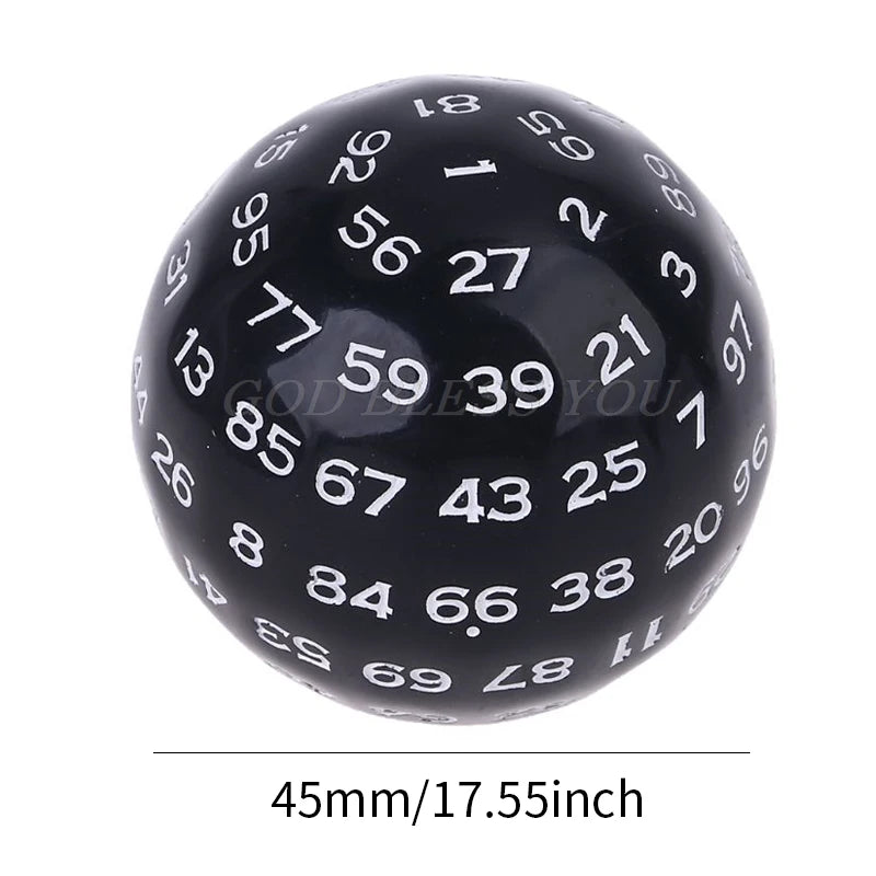Ultimate 100-Sided Polyhedral Dice Set - Perfect for Board Games, RPGs, MTG, and Educational Projects (45mm)