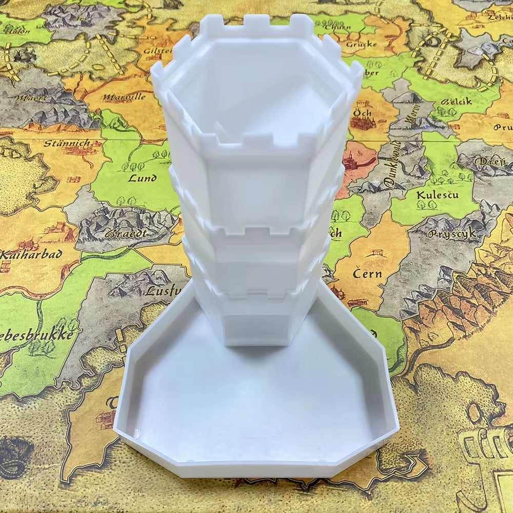 Bricks Castle Dice Tower Dice Rolling Tray Tower - Perfect for D&D Game RPG and Tabletop Gaming Best Gift