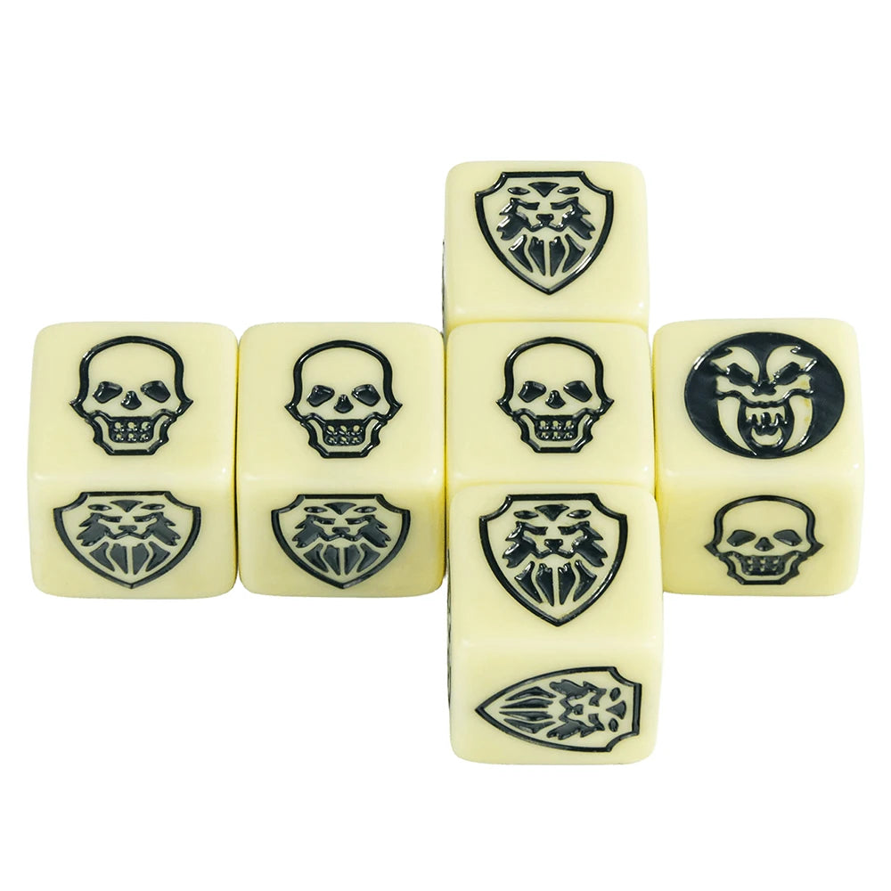 Vibrant 6-Piece D6 Dice Set for Tabletop Games - Colorful Transparent & Opaque Finishes! - نرد 6 قطع 