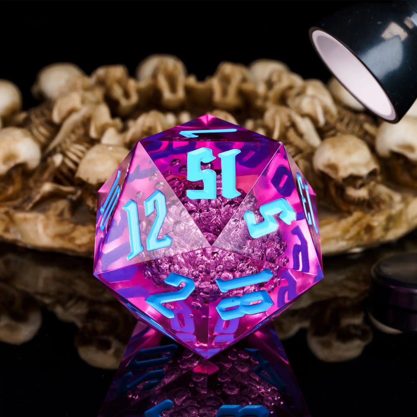 Poludie 1Pc Crystal 55Mm D20 Dice 20 Sides Large Size Polyhedral Dice for Role-Play Game D&D Bar Pub Party RPG Board Games