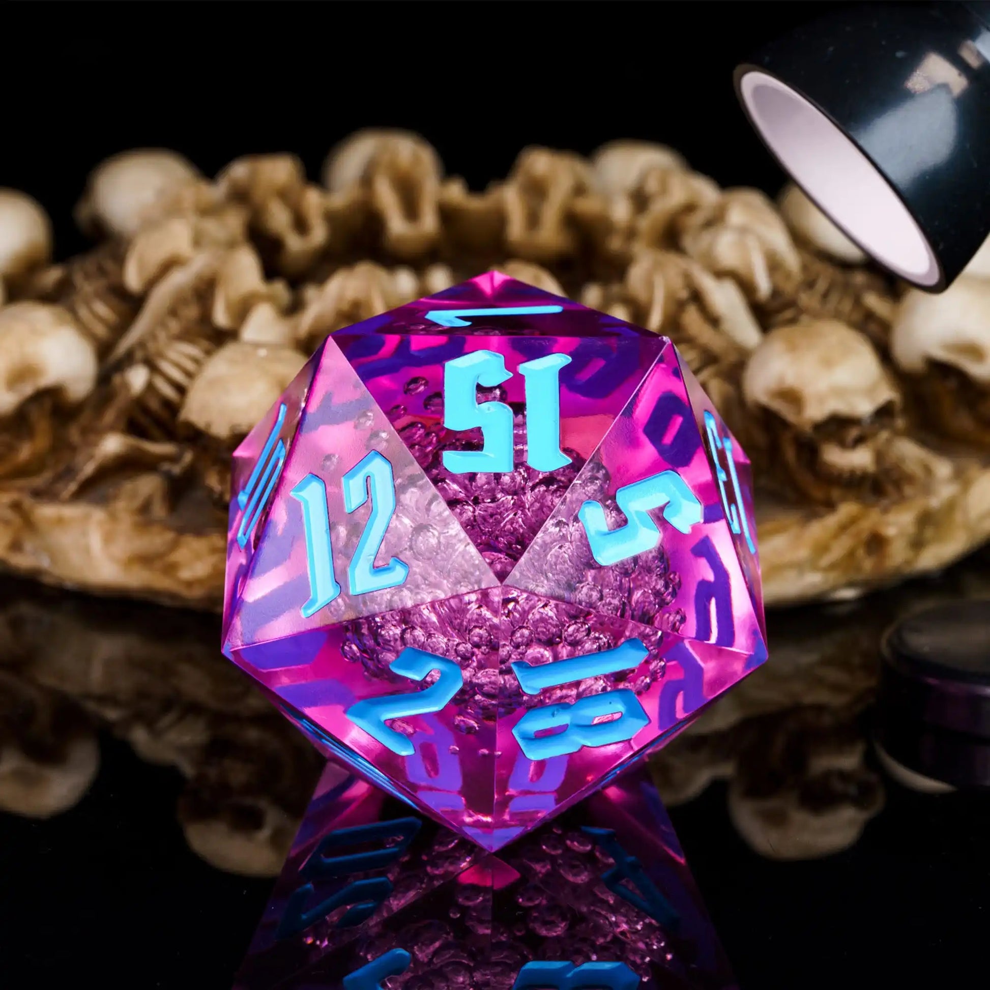 Poludie 1Pc Crystal 55Mm D20 Dice 20 Sides Large Size Polyhedral Dice for Role-Play Game D&D Bar Pub Party RPG Board Games
