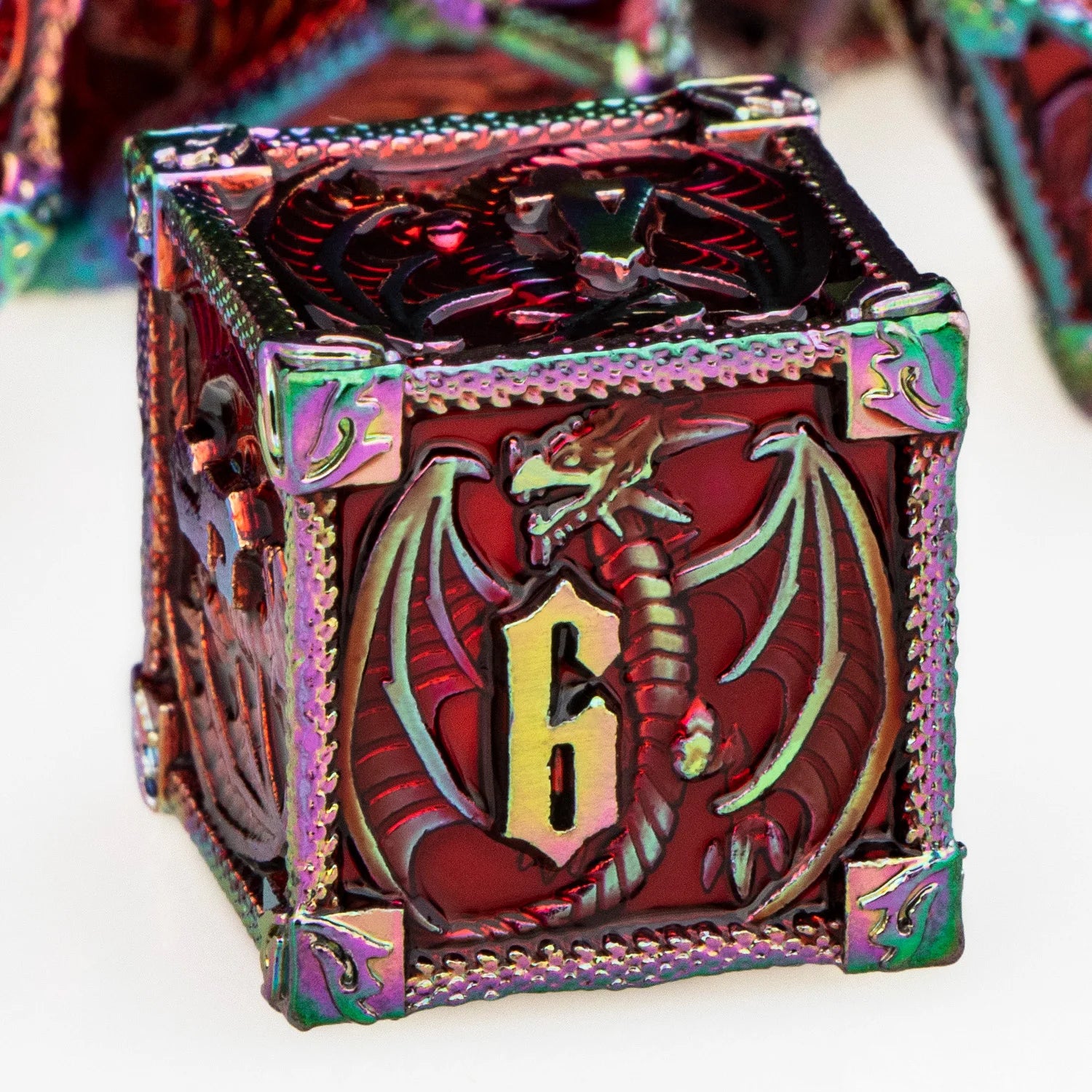 Premium Metal DND Dragon Dice Set - Complete Polyhedral RPG Dice for Dungeons & Dragons, D20, D12, D10, D8, D6