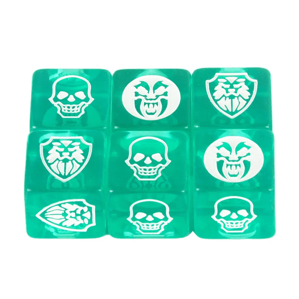 Vibrant 6-Piece D6 Dice Set for Tabletop Games - Colorful Transparent & Opaque Finishes! - نرد 6 قطع 