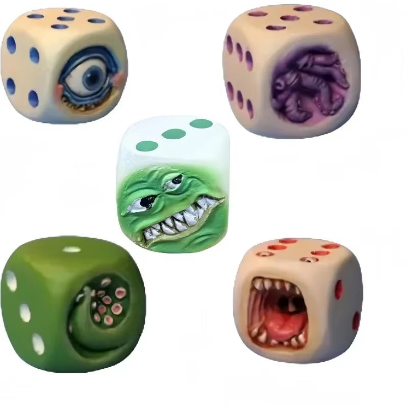 Funny Face Resin Monster Dice Set - ترد ستة أوجه بتصميم وحوش