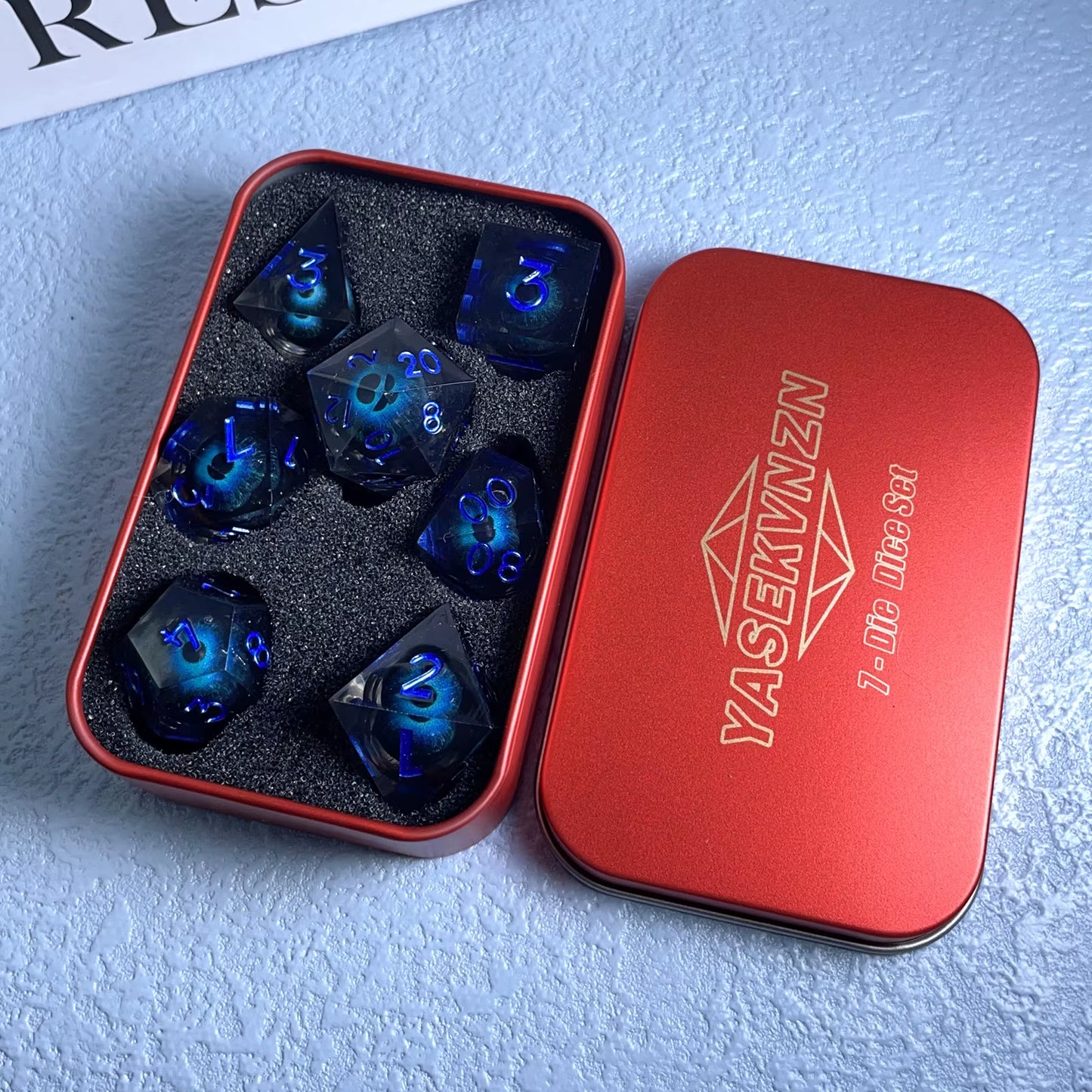 Liquid Flow Eye D&D Sharp Edge Dice Set - نرد دي اند دي