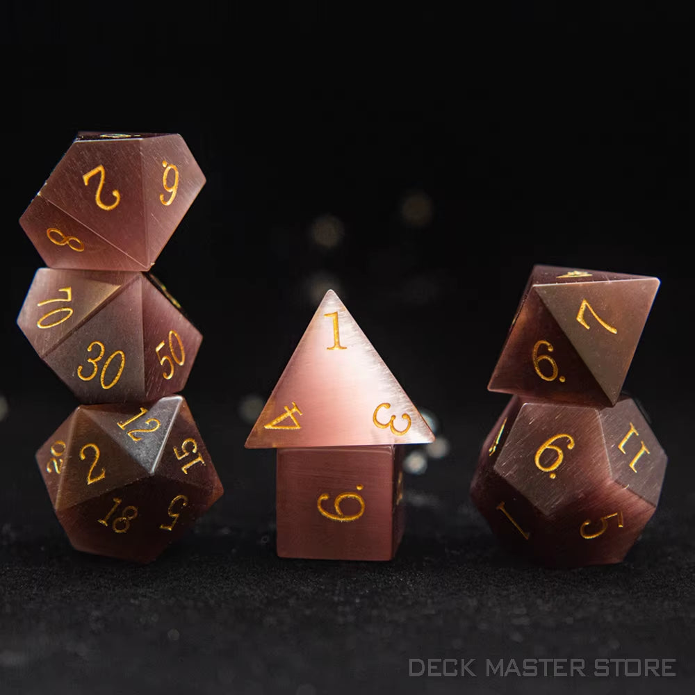 Full Set Polyhedral Dice Set Gemstone D&D Dice Set - نرد دي اند دي