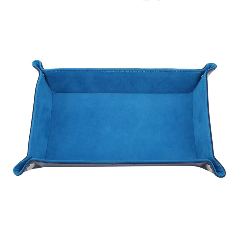 Double-Sided PU Leather Dice Storage Tray - علبة جلدية لرمي النرد