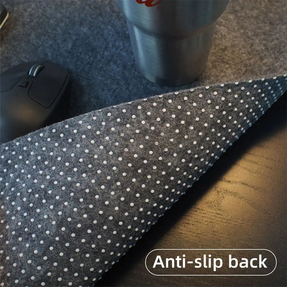 Premium Large Wool Felt Gaming Mouse Pad - Non-Slip Desk Protector for Home & Office