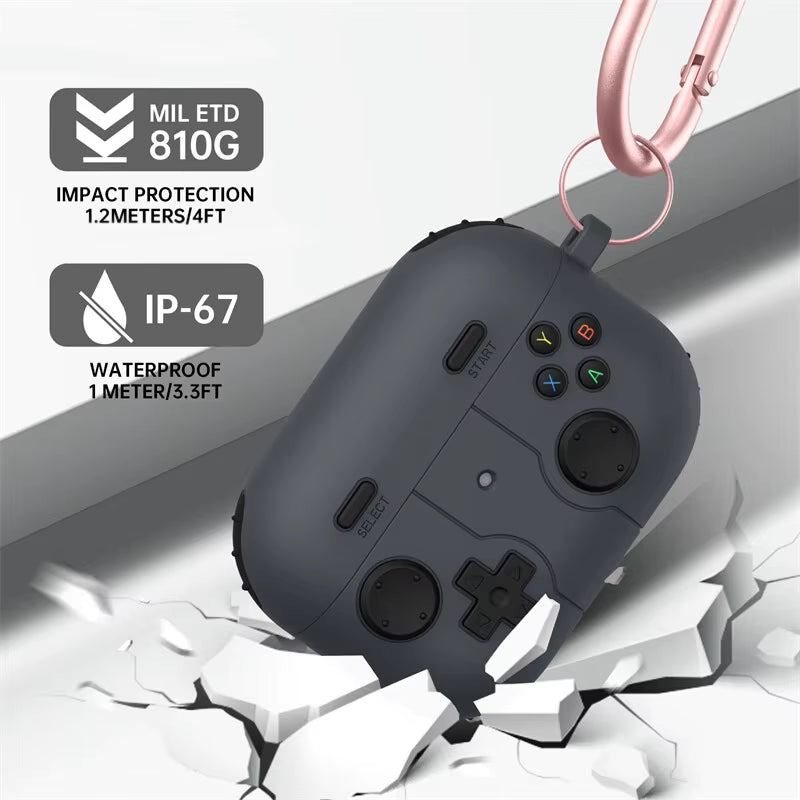 2024 Gameboy-Inspired Soft Protector Cases for AirPods Pro 2 - Fun 3D Gamepad Design for AirPods 1/2/3