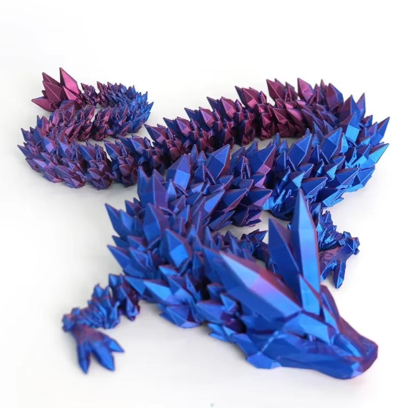 3D Printed Dragon Egg with Articulated Dragon Model - Movable Desktop Ornament & Kid's Toy (1 or 2 PCS)
