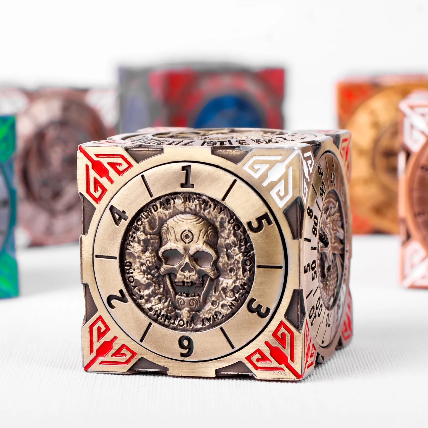Fantasy Gyro Dice，Six-Sided Gyro Dice，Dnd Metal Dice,Six Metal Dice ，Dragon Polyhedral Dice