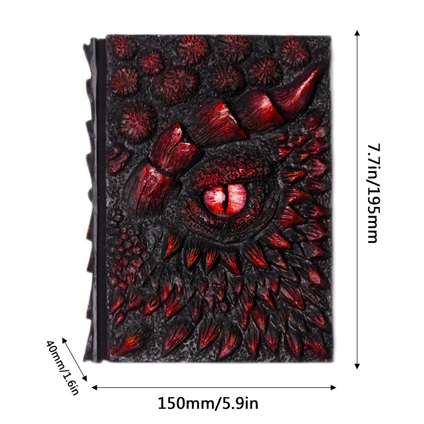 Fashion Vintage Dragon Embossed Resin Cover Travel Diary Notebook Travel Journal A5-Note Book Art 3D Relief Diary Book 1Pcs