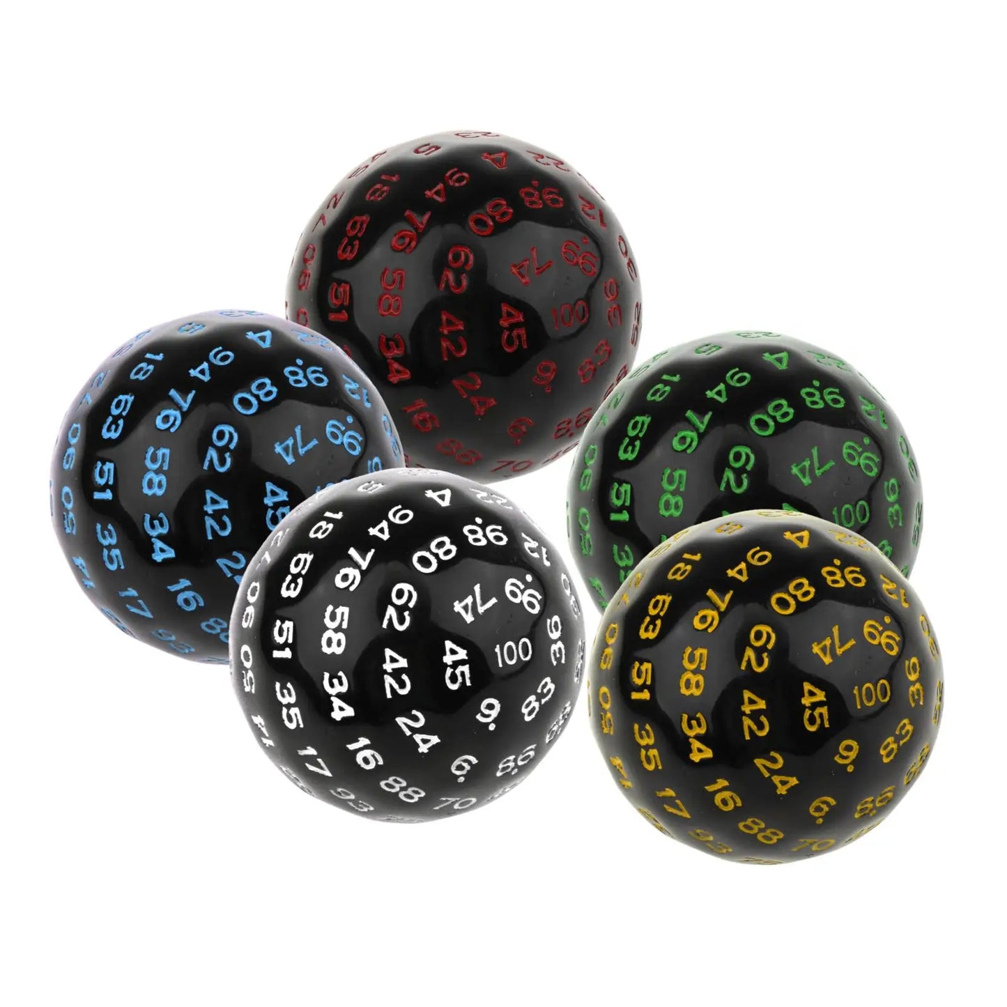 Ultimate 100-Sided Polyhedral Dice Set - Perfect for Board Games, RPGs, MTG, and Educational Projects (45mm)