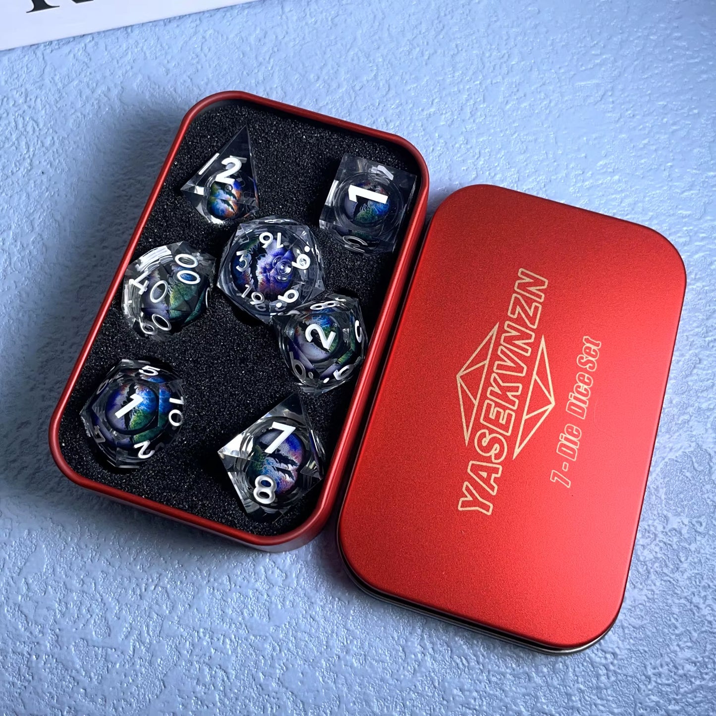 Liquid Flow Eye D&D Sharp Edge Dice Set - نرد دي اند دي