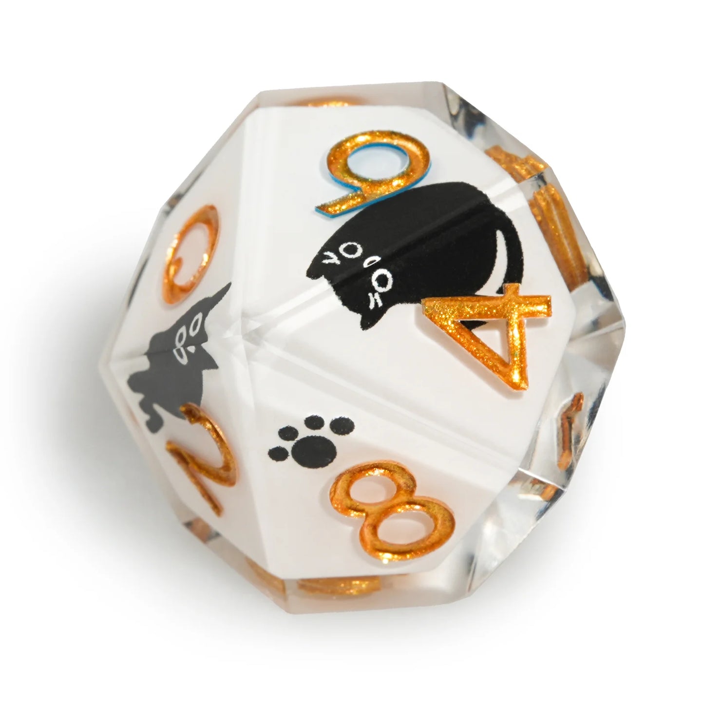 Watermelon Series Milk Cat Resin Dice Set - 1-7 Pcs Polyhedral D&D Dice with Box for Dungeons and Dragons