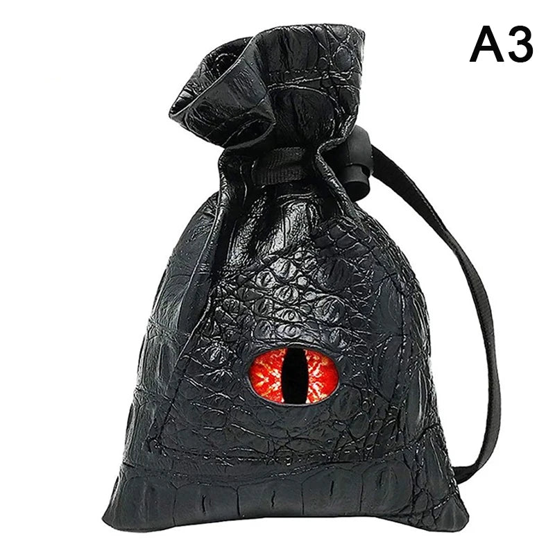 Premium PU Leather Drawstring Dice Bag - Perfect for DND, Tarot Cards, Jewelry & Accessories Storage