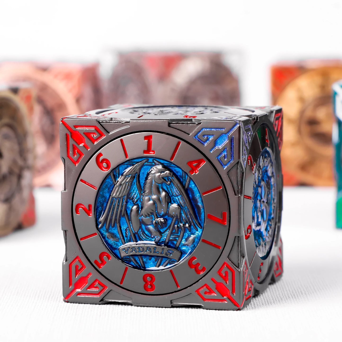 Fantasy Gyro Dice，Six-Sided Gyro Dice，Dnd Metal Dice,Six Metal Dice ，Dragon Polyhedral Dice