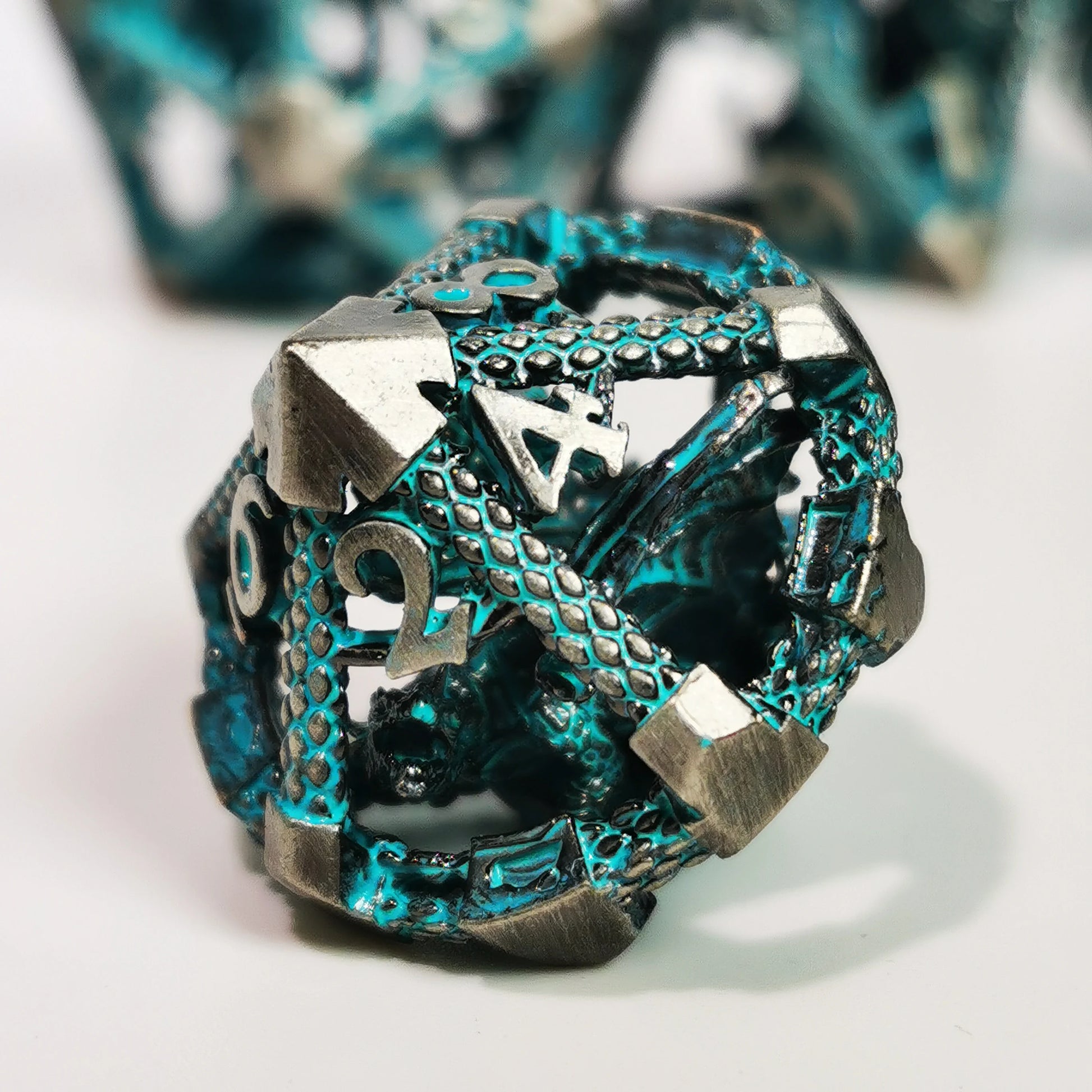 Dragon Hollow Zinc Alloy Metal D&D Dice Set - نرد دي اند دي معدني
