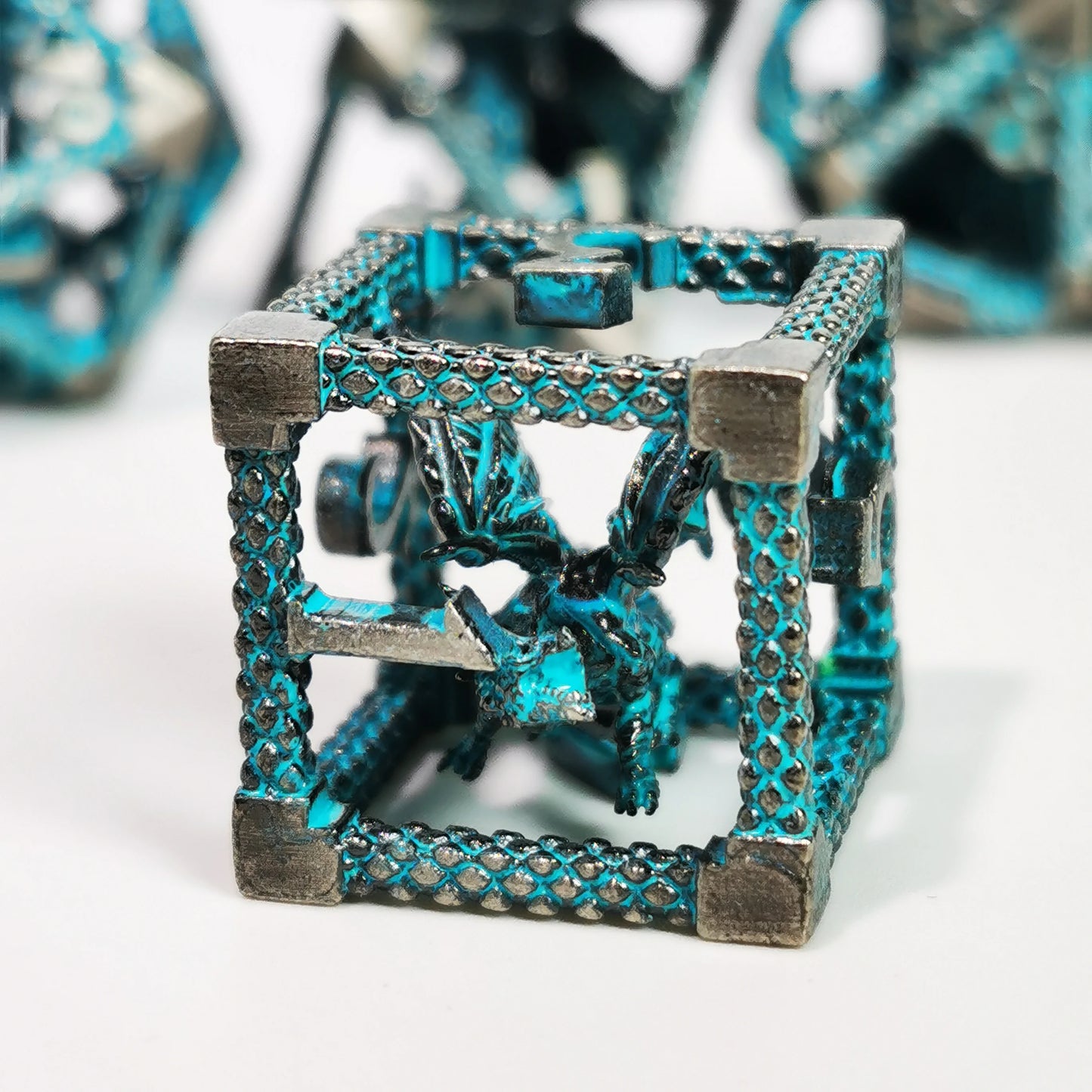 Dragon Hollow Zinc Alloy Metal D&D Dice Set - نرد دي اند دي معدني