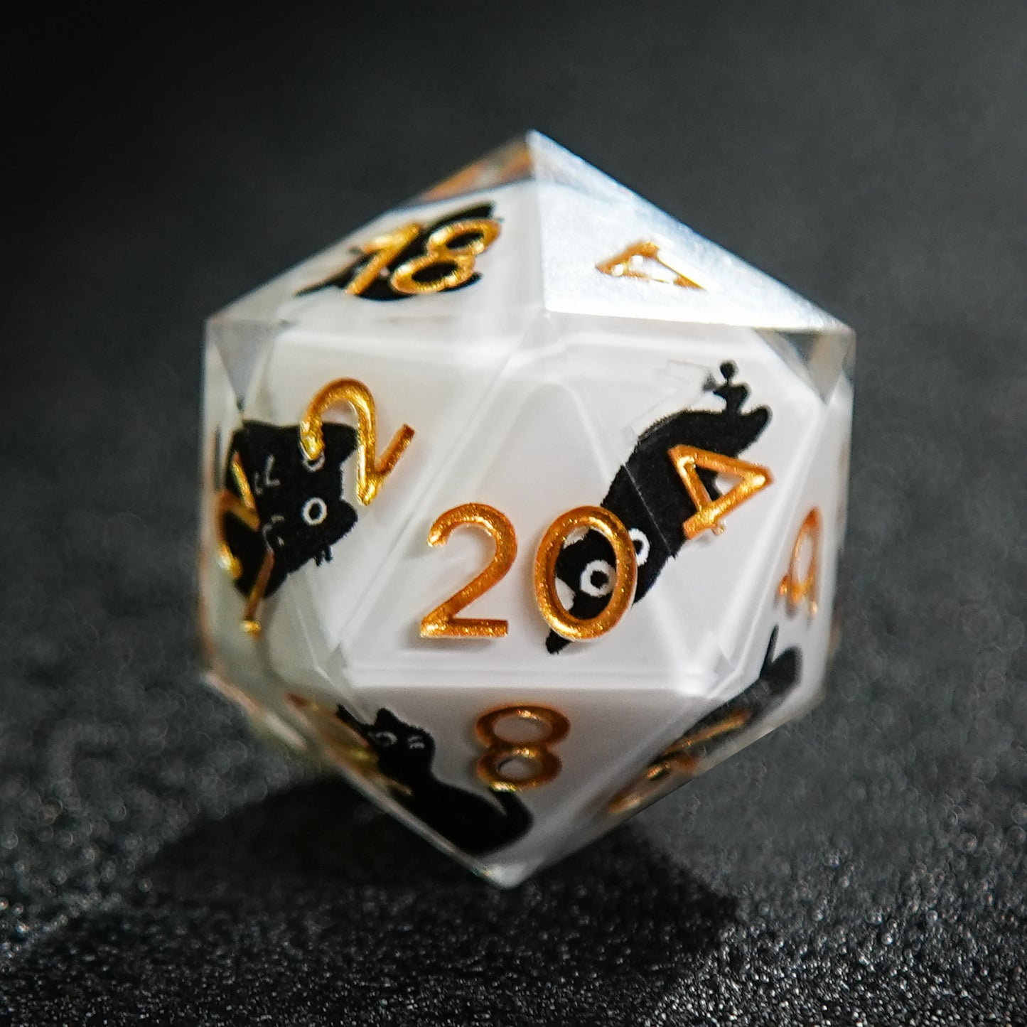 Watermelon Series Milk Cat Resin Dice Set - 1-7 Pcs Polyhedral D&D Dice with Box for Dungeons and Dragons