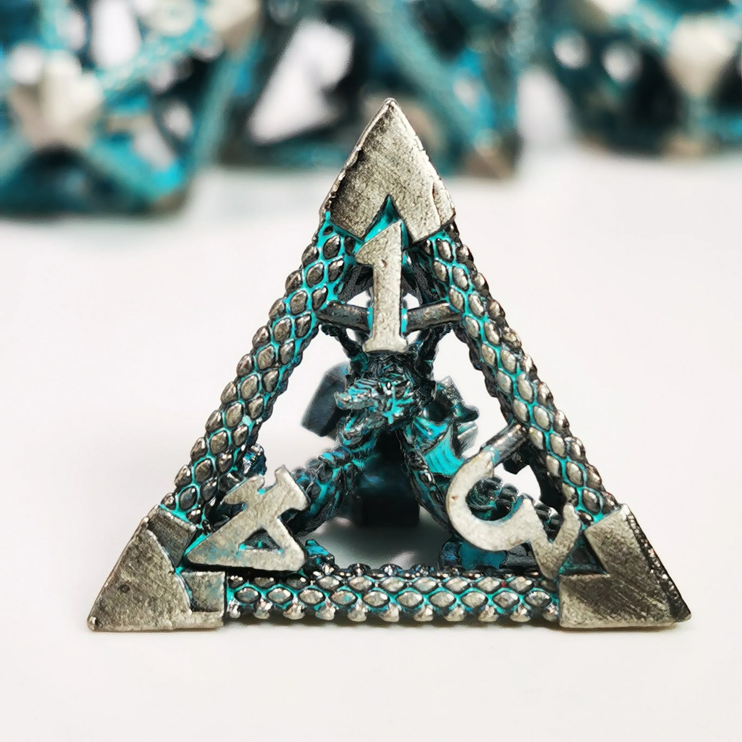 Dragon Hollow Zinc Alloy Metal D&D Dice Set - نرد دي اند دي معدني