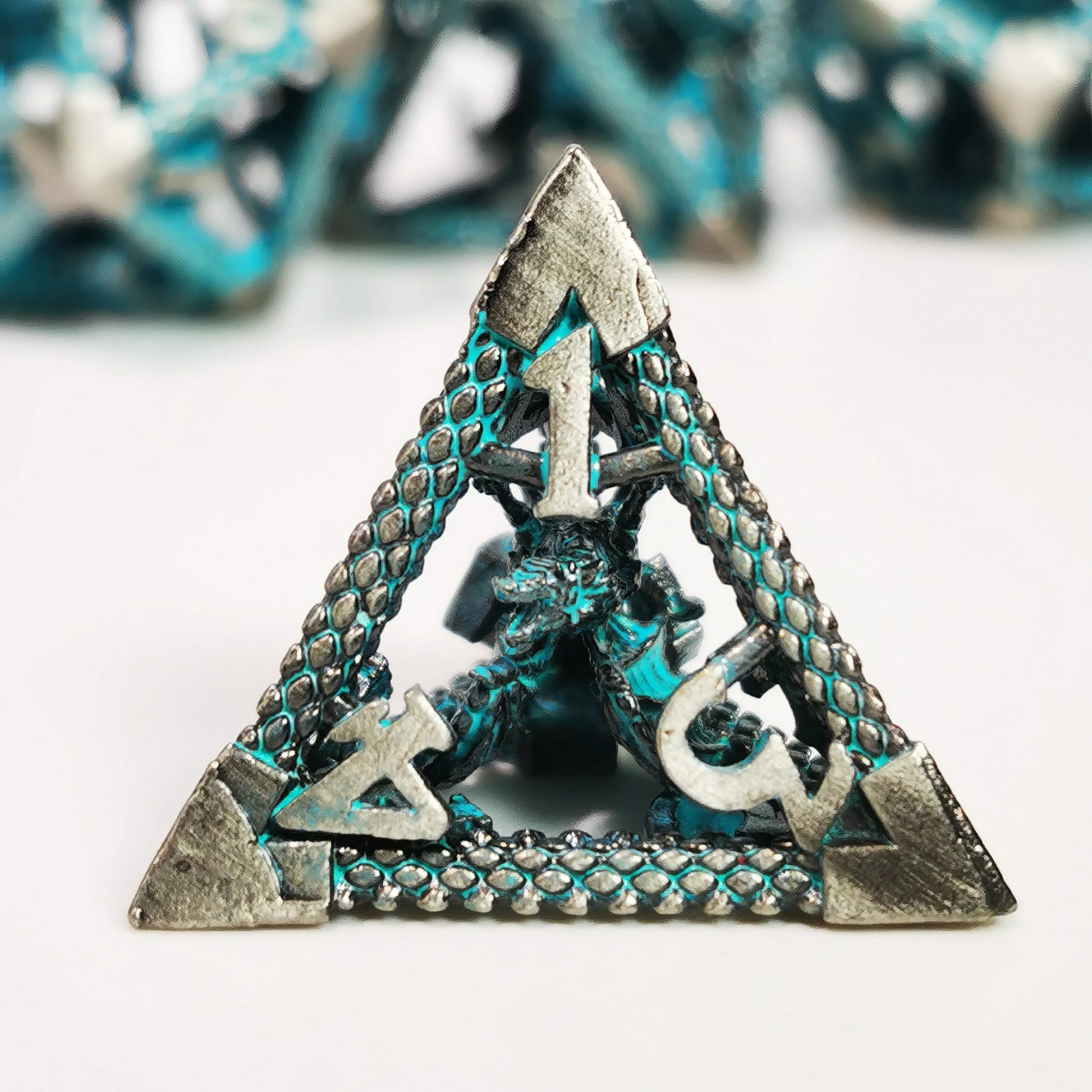 Dragon Hollow Zinc Alloy Metal D&D Dice Set - نرد دي اند دي معدني