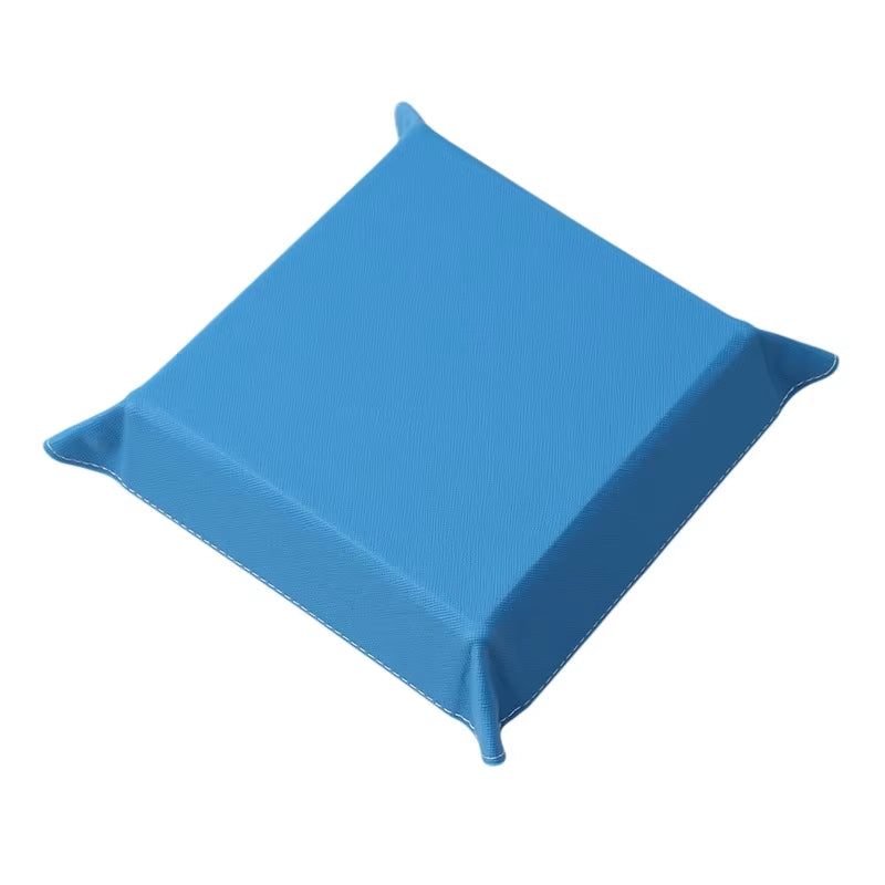 Double-Sided PU Leather Dice Storage Tray - علبة جلدية لرمي النرد