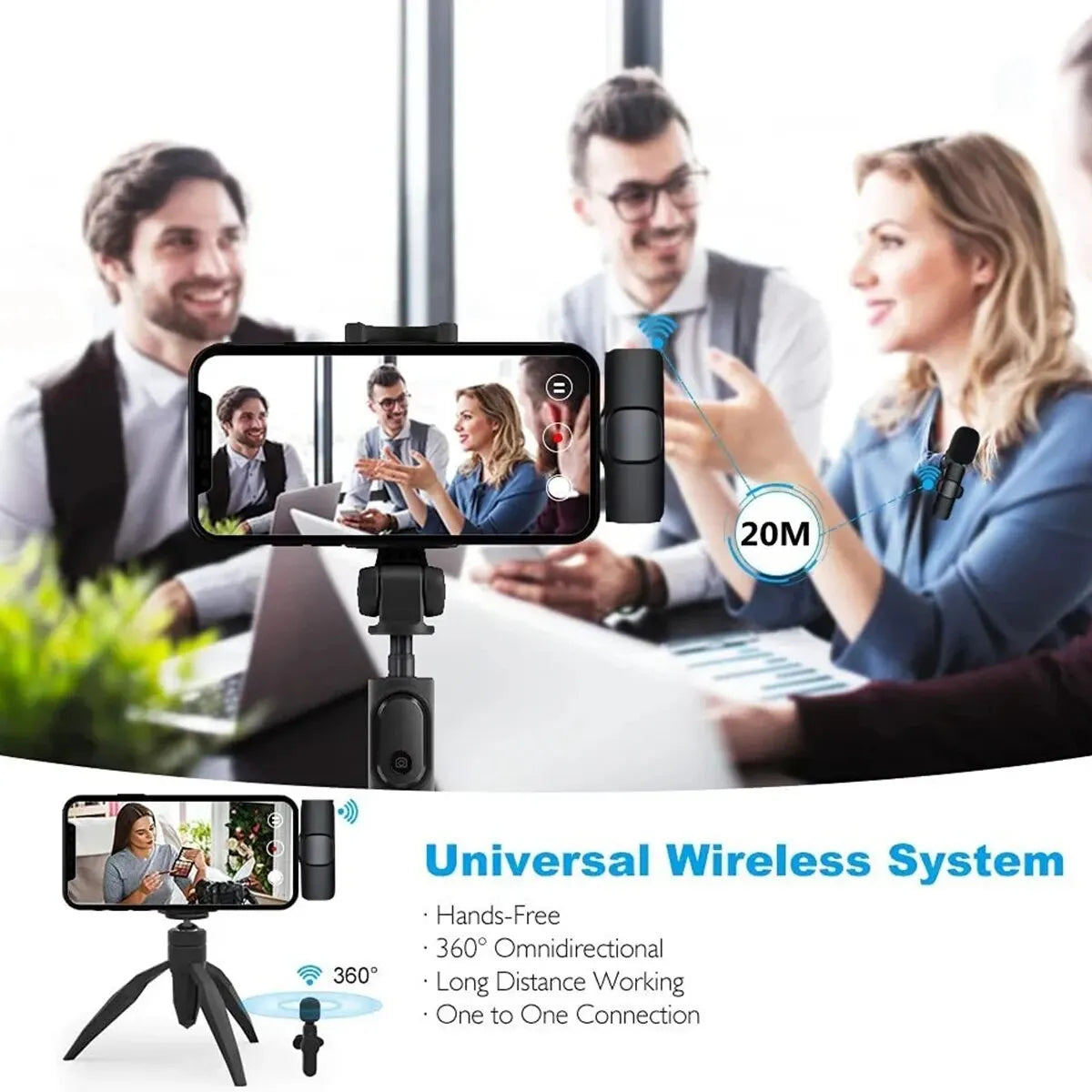 Premium Type C Wireless Lavalier Microphone - Compact Mini Mic for Android Live Streaming, Gaming & Interviews