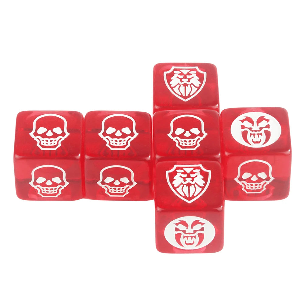 Vibrant 6-Piece D6 Dice Set for Tabletop Games - Colorful Transparent & Opaque Finishes! - نرد 6 قطع 