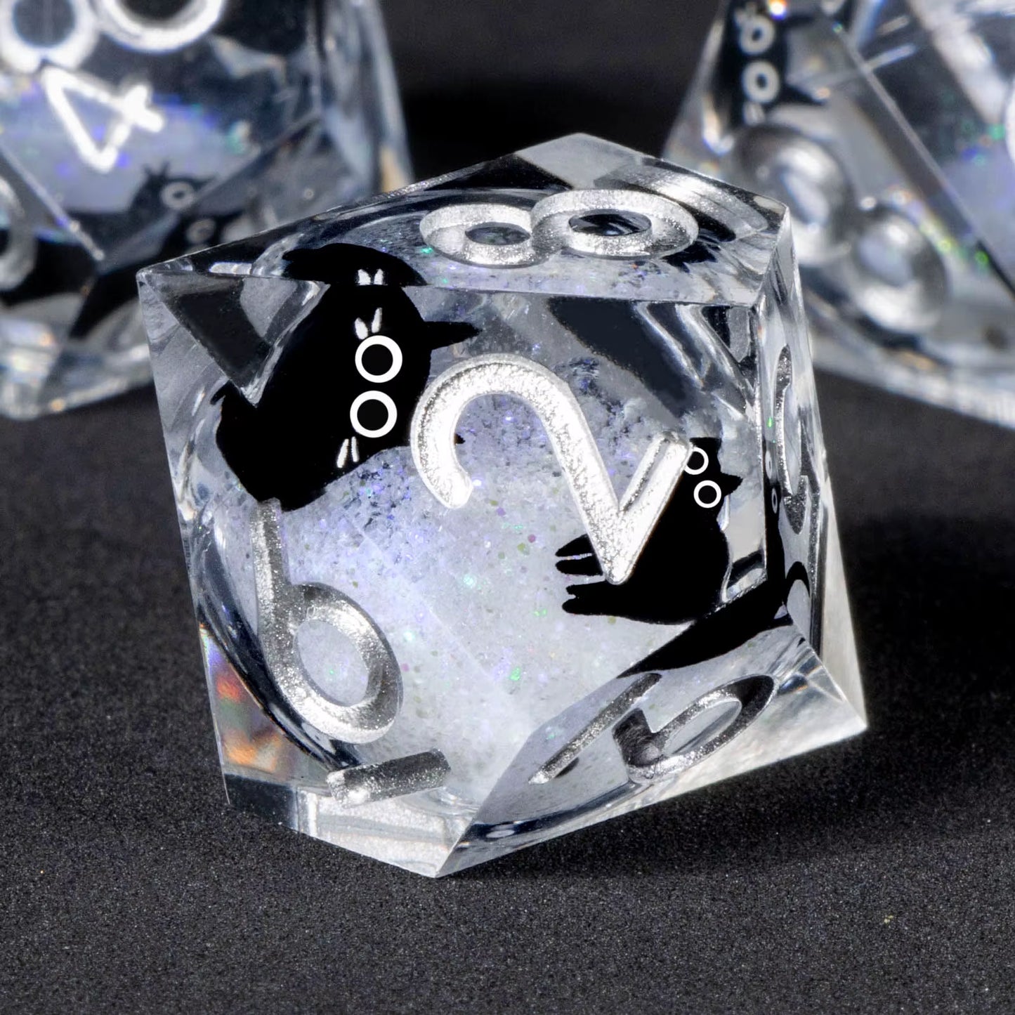 Liquid Core Resin Dice Set for D&D - Sharp Edge Polyhedral Dice - نرد دي اند دي