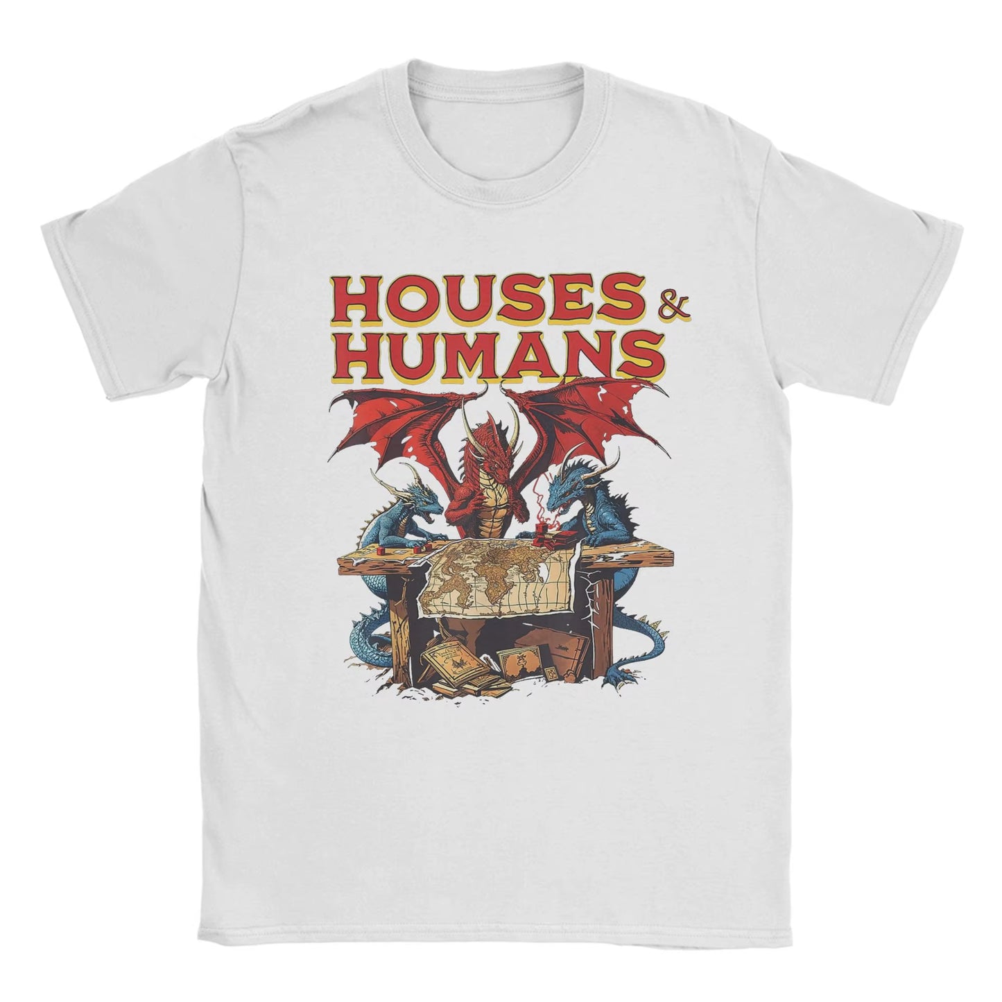 Retro 90s D&D T-Shirts for Men - Pure Cotton Short Sleeve - تيشرتات دي اند دي قطنية