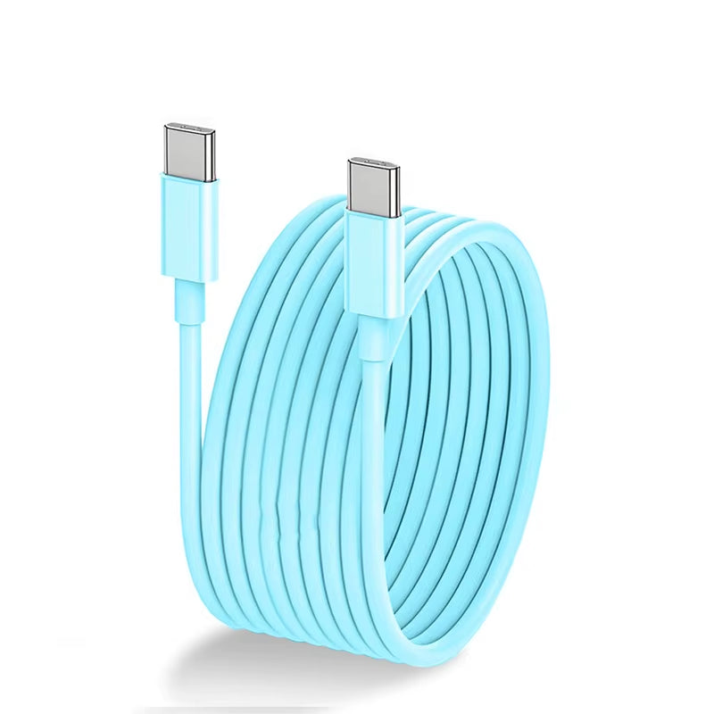 PD 60W Fast Charging Cable USB-C to Type C for Iphone 16 15 Samsung Xiaomi Huawei Type C Data Line White Black 1M 2M 3M