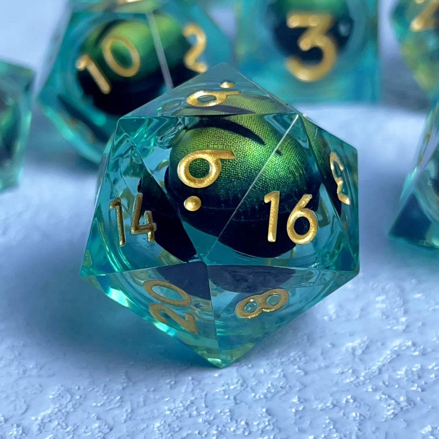 Liquid Flow Eye D&D Sharp Edge Dice Set - نرد دي اند دي