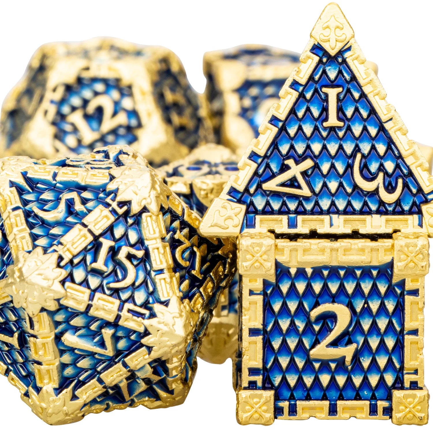 Metal DND Dice Polyhedral Dice 7 Pcs D and D Dice for Dungeon and Dragon RPG Role Playing Dice D&D Dice Set D20 D12 D10 D8 D6 D4