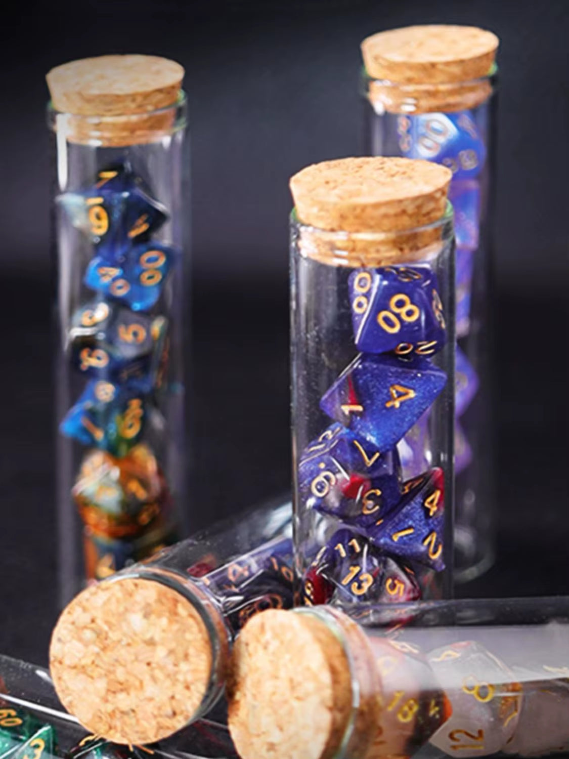 7-Piece Transparent Polyhedral D&D Dice Set - Perfect for RPGs and Tabletop Games!