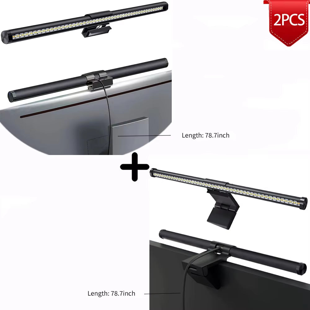 RGB LED Monitor Light Bar - Versatile Dimming Atmosphere Lamp for Work, Study, and Gaming - 44cm