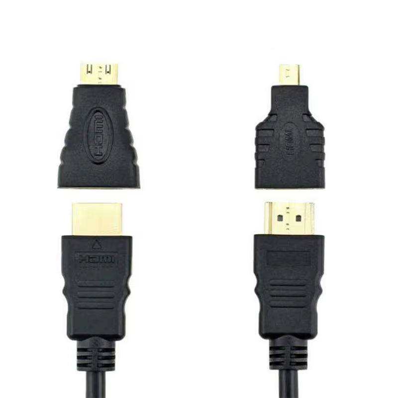 1.5M HDMI to HDMI Cable 3 in 1 HIGH SPEED HDTV CABLE 3D V1.4 FULL HD 1080P Mini HDMI Adapter Micro HDMI Connector HDMI Cable