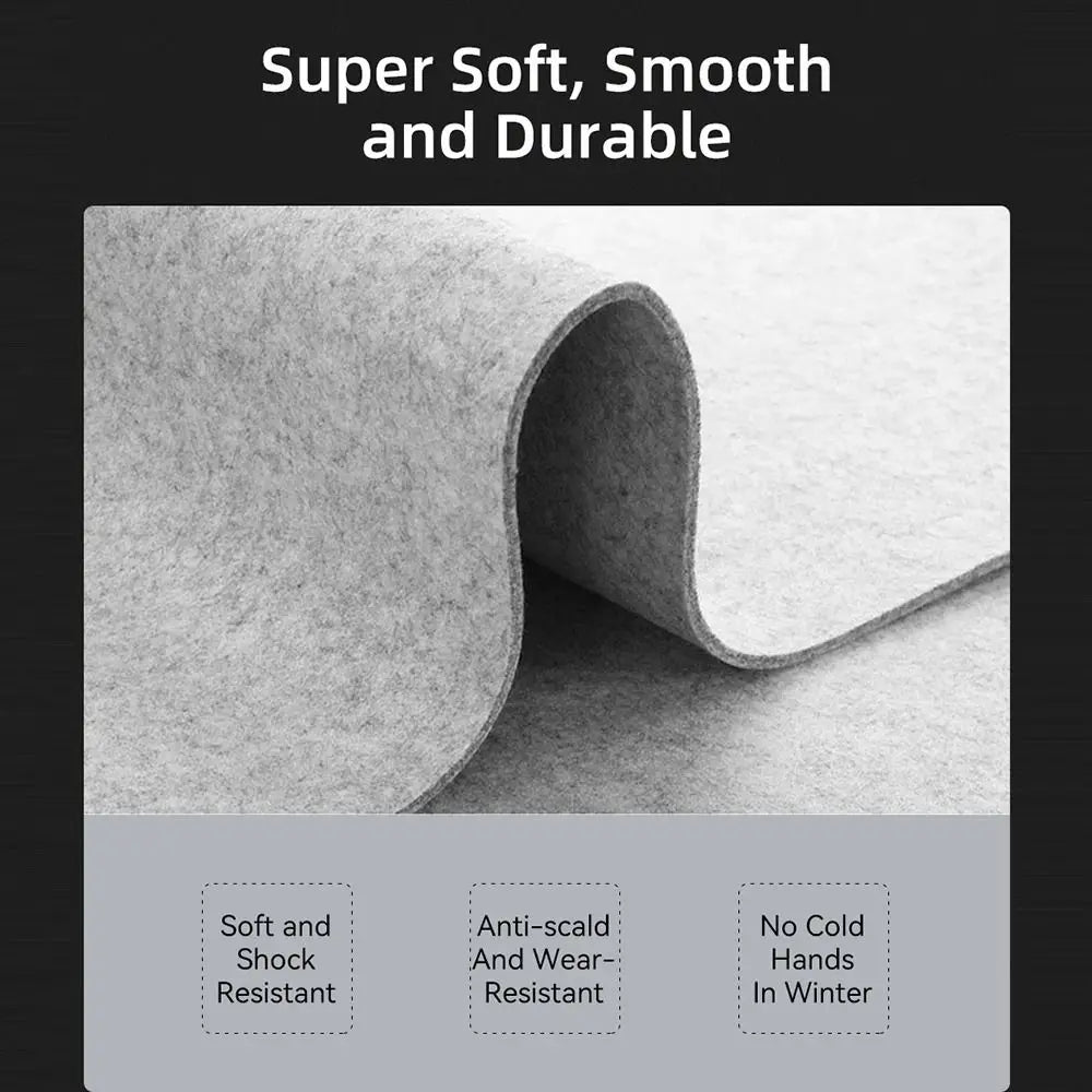 Premium Large Wool Felt Gaming Mouse Pad - Non-Slip Desk Protector for Home & Office