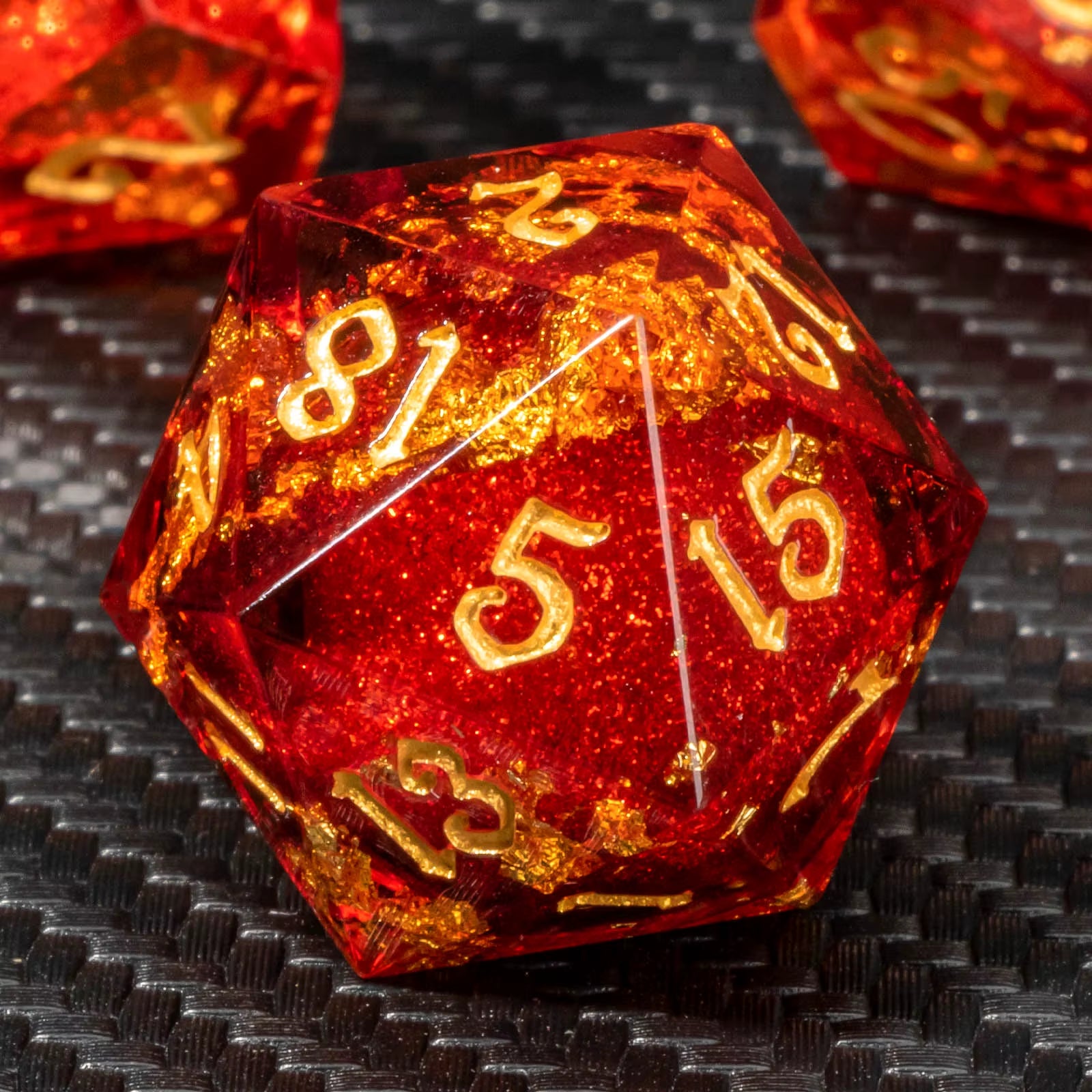 Sharp Edge Polyhedral Resin Dice Set for D&D - نرد دي اند دي