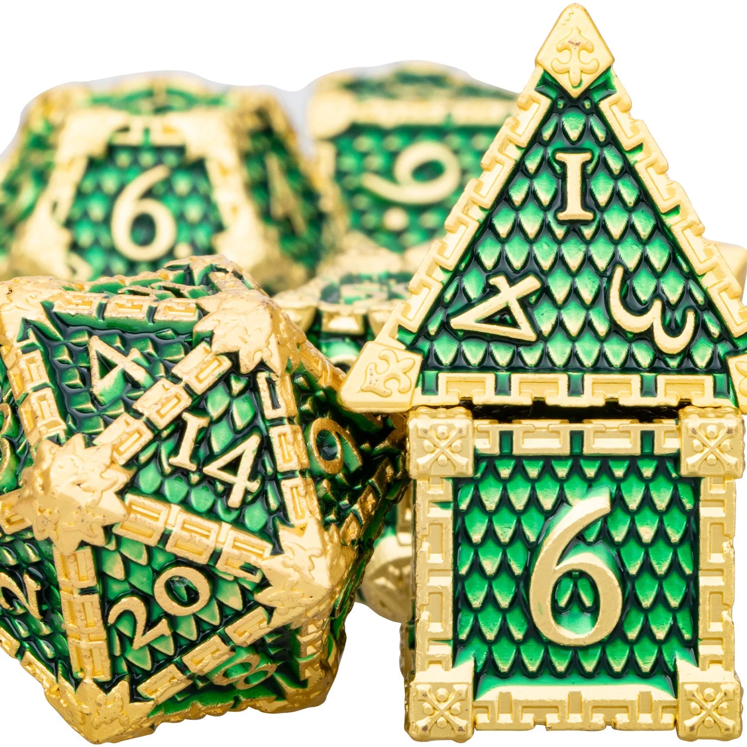 Metal DND Dice Polyhedral Dice 7 Pcs D and D Dice for Dungeon and Dragon RPG Role Playing Dice D&D Dice Set D20 D12 D10 D8 D6 D4