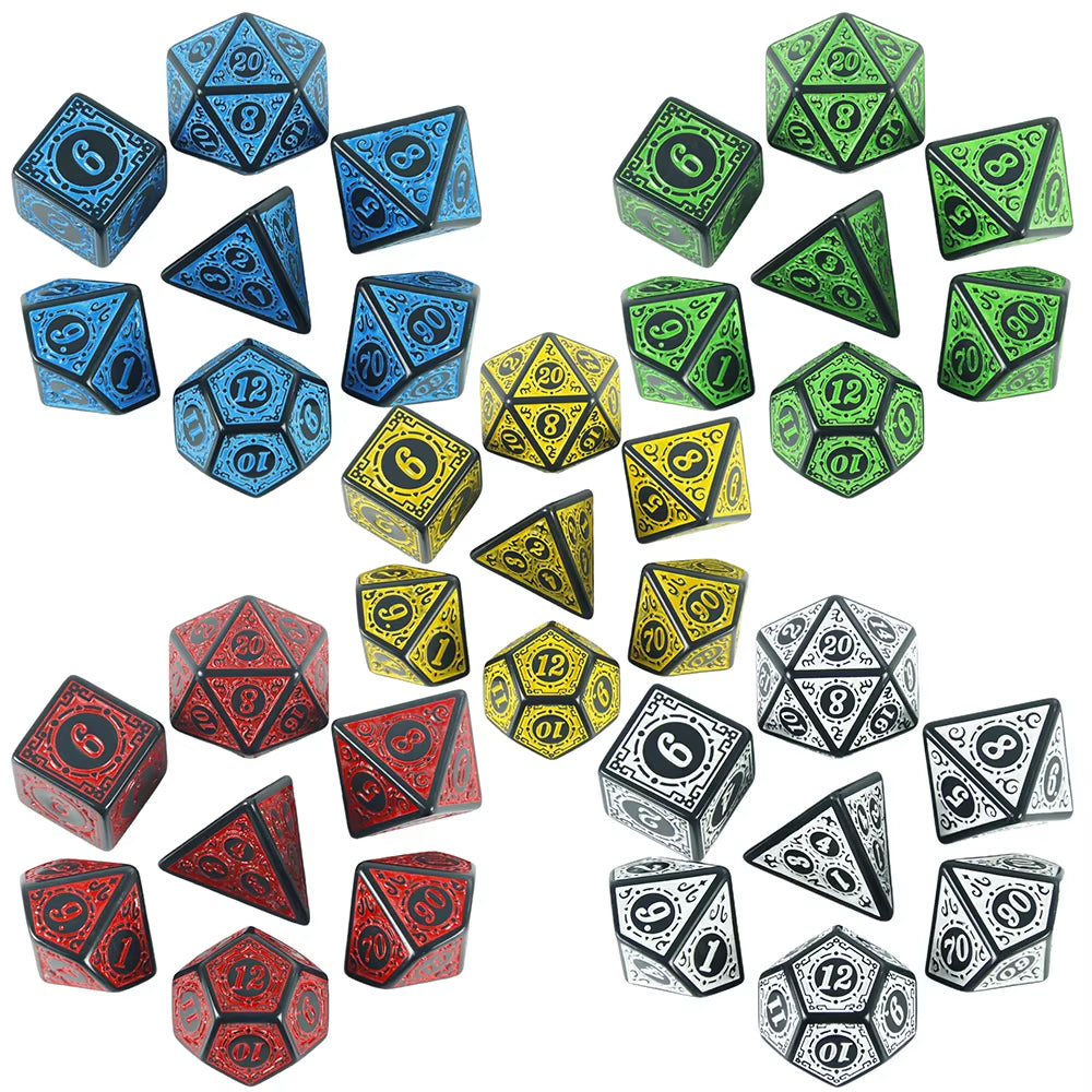 Premium Polyhedral D&D Dice Set - نرد دي اند دي