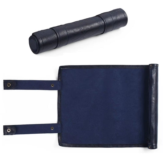 Folding Dice Mat Tray Rolling Mat with Zipper PU Leather Scroll Dice Bag Polyhedral Dice Holder Pouch DND RPG Dice Storage Bag