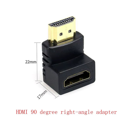 Hdmi-Compatible 90 Degree Right-Angle Adapter HDMI 270 Degree HDMI Male to Female HDMI Elbow Connector